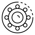 Car bearing icon, outline style