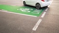 car on a bicycle lane