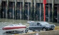 Car and Boat on the Slipway