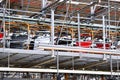 Car bodies on the production line