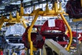 Car bodies on the production line Royalty Free Stock Photo