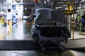 Car bodies on the production line