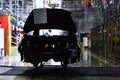 Car bodies on the production line