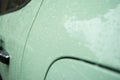 Car body of biscay green color. Royalty Free Stock Photo
