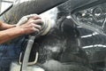 Car body work auto repair paint after the accident.