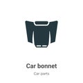 Car bonnet vector icon on white background. Flat vector car bonnet icon symbol sign from modern car parts collection for mobile