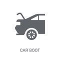 car boot icon. Trendy car boot logo concept on white background