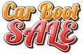 Car boot sale typography design Royalty Free Stock Photo