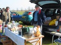 Car boot or table top sale. Royalty Free Stock Photo