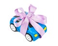 Car with bow as gift Royalty Free Stock Photo