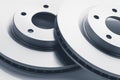 Car brake discs, close-up view Royalty Free Stock Photo