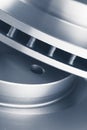 Car brake discs, close-up view Royalty Free Stock Photo
