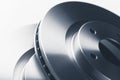 Car brake discs, close-up view Royalty Free Stock Photo