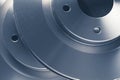 Car brake discs, close-up view Royalty Free Stock Photo