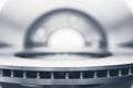 Car brake discs, close-up view Royalty Free Stock Photo