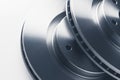 Car brake discs, close-up view Royalty Free Stock Photo