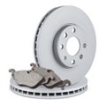 Car brake discs and pads Royalty Free Stock Photo