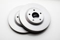Car brake discs on white background Royalty Free Stock Photo