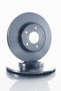 Car brake discs on white background Royalty Free Stock Photo