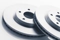 Car brake discs on white background Royalty Free Stock Photo