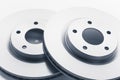 Car brake discs on white background Royalty Free Stock Photo