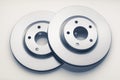 Car brake discs on white background Royalty Free Stock Photo