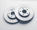 Car brake discs on white background Royalty Free Stock Photo