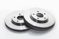 Car brake discs on white background Royalty Free Stock Photo