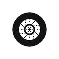 Car brake disk vector icon