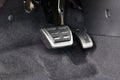 Car brake pedal and accelerator pedal Royalty Free Stock Photo