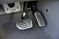 Car brake pedal and accelerator pedal Royalty Free Stock Photo