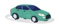 Car braking sharply suddenly in emergency. Auto skidding during sudden fast start and quick urgency stop. Automobile