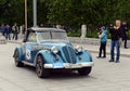 Car brand NSU-FIAT 1941 at the start of the rally of old cars in Moscow Royalty Free Stock Photo