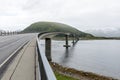 Car bridge connects Norwegian islands on Lofoten, Nordland, Norw