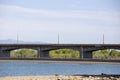 Bridge over Aliakmonas River in Greece Royalty Free Stock Photo