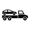 Car bring on truck Glyph Style vector icon which can easily modify or edit