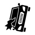 Car bring on truck Glyph Style vector icon which can easily modify or edit