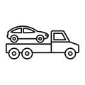 Car bring on truck Isolated Vector icon that can be easily modified or edited