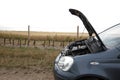 Car Broken Down in Countryside Royalty Free Stock Photo