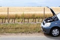 Car Broken Down in Countryside Royalty Free Stock Photo