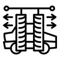 Car brush wash icon, outline style