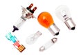 Car bulbs and fuses. Royalty Free Stock Photo