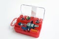 Car bulbs and fuses Kit Royalty Free Stock Photo