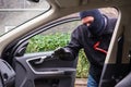 Car burglar in action