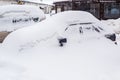 Car buried in snow Royalty Free Stock Photo