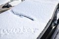 Car buried under snow Royalty Free Stock Photo