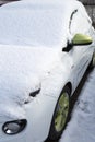 Car buried under snow