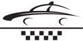 Car and cab symbol silhouette