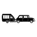 Car camp trailer icon, simple style Royalty Free Stock Photo