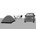 Car and camping tent